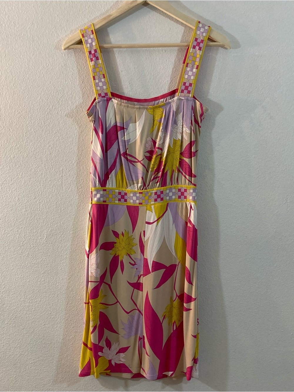 Pucci Pink Print Dress Summer Sleeveless Dress Size 6 Made In Italy - Picture 7 of 10